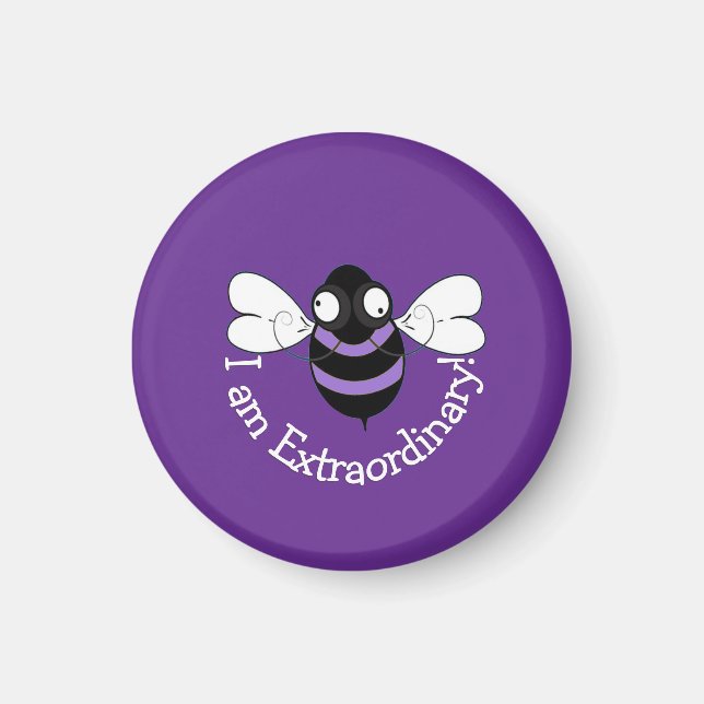 I Am Extraordinary! Magnet - Purple Background (Framsidan)