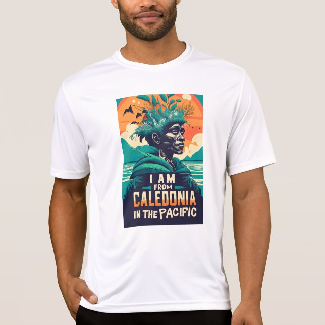 I am from Caledonia, Nouvelle-Calédonie, kanak T Shirt (Framsida)
