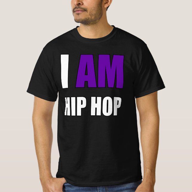"I AM HIP HOP" LILA BREV TOP T SHIRT (Framsida)