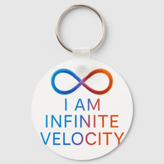 I AM Infinite Velocity – Quantum Energy Design Nyckelring (Framsida)