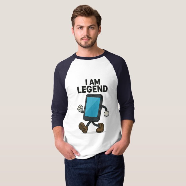 I am legend  funny quote T-shirt /cool graphic tee (Hel framsida)