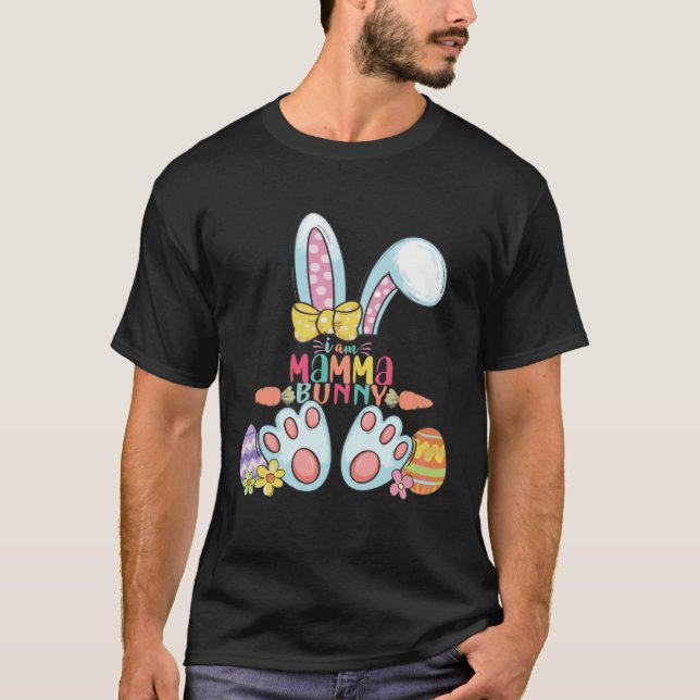 I am Mamma Bunny Easter Day Egg Women T Shirt (Framsida)