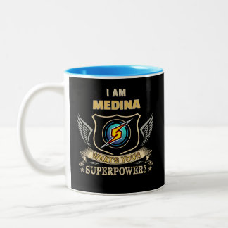 I Am MEDINA What's Your Superpower Två-Tonad Mugg
