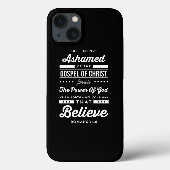 I Am Not Ashamed Of The Gospel Christian Print (Baksida)