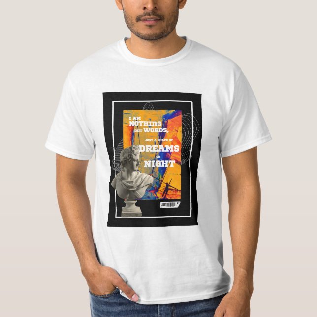 I Am Nothing But Words Poetry T-shirt  (Framsida)