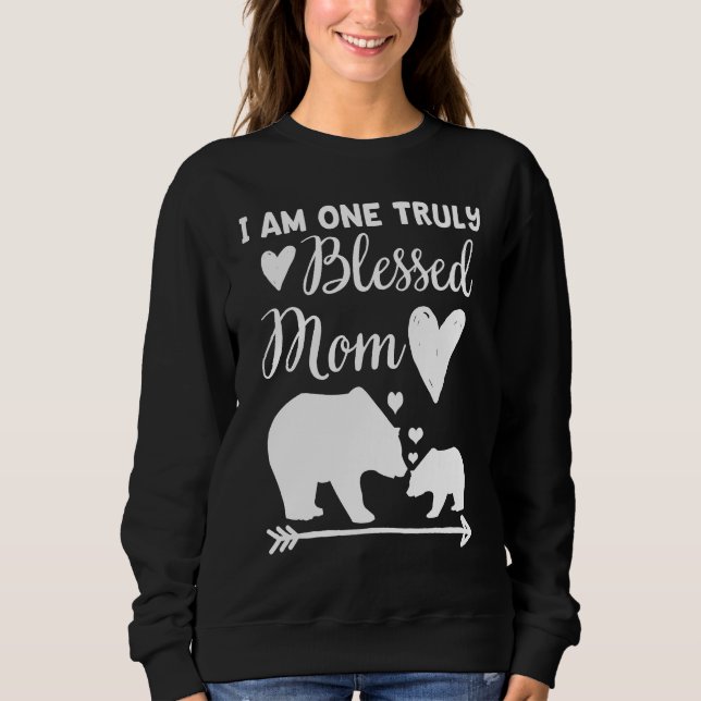 I Am One Truly Blessed Mom Bear & Baby Cub Mom T Shirt (Framsida)