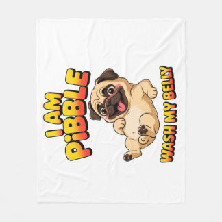 I Am Pibble Wash My Belly Fleecefilt