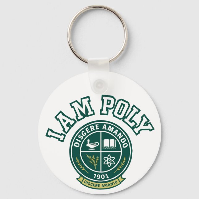 I AM POLY Classic Keychain Nyckelring (Baksida)