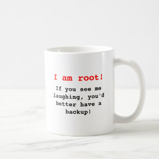 I am root! kaffemugg