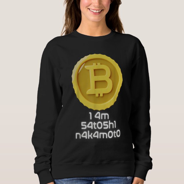 I Am Satoshi Nakamoto Bitcoin   NFT Cryptocurrency T Shirt (Framsida)