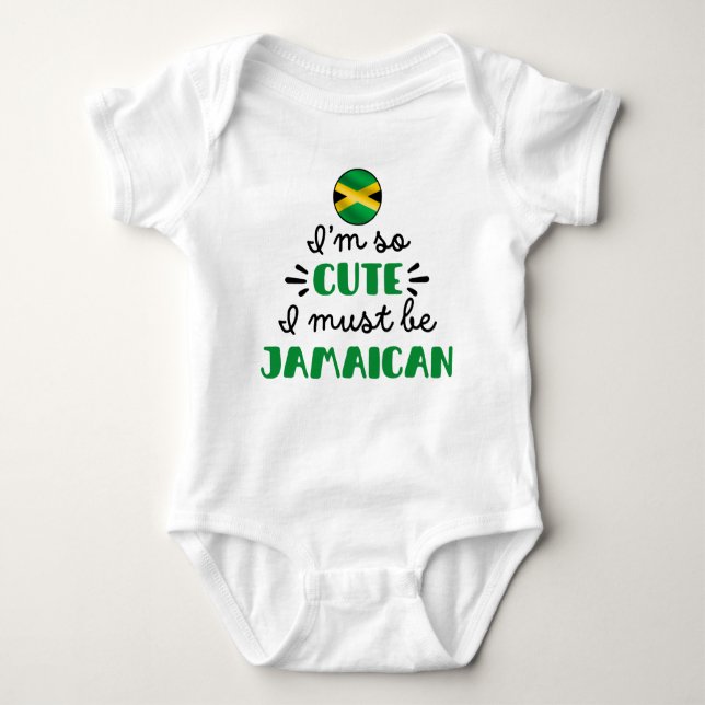 I am so cute I must be Jamaican T Shirt (Framsida)