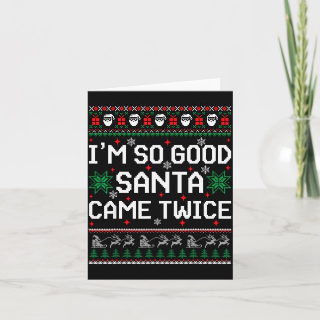 I Am So Good Santa Came Twice Couple Matching Chri Kort (Framsida)