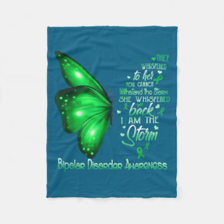 I am storm bipolar disorder awareness butterfly fleecefilt