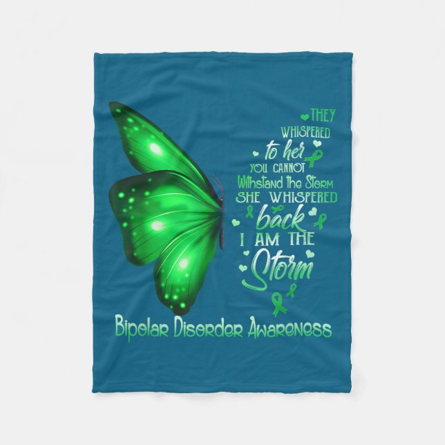 I am storm bipolar disorder awareness butterfly fleecefilt (Framsidan)