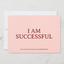 I am successful Card, Custom Gift for Her & Friend Julkort