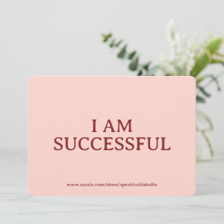 I am successful Card, Custom Gift for Her & Friend Julkort