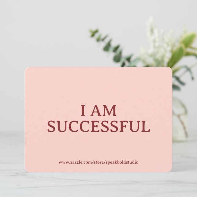 I am successful Card, Custom Gift for Her & Friend Julkort (Stående Fram)