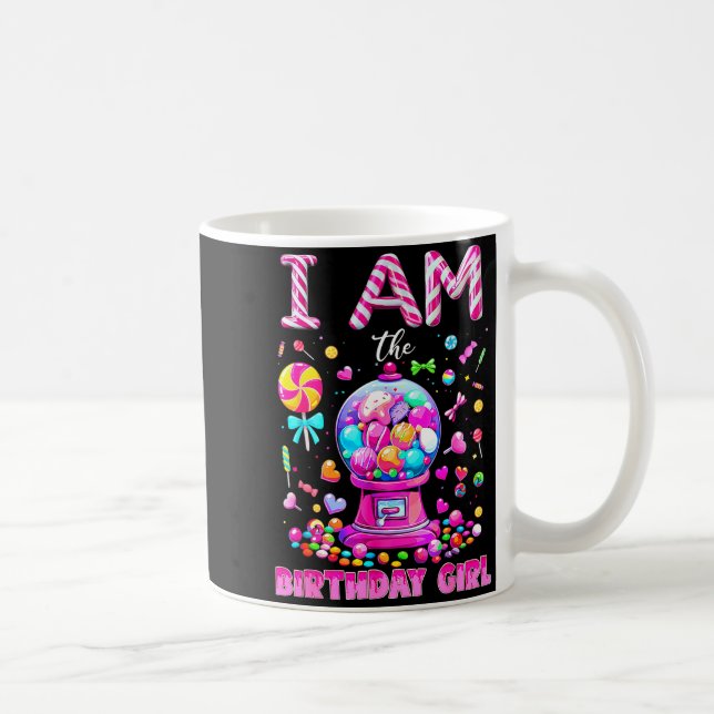 I Am The Birthday Girl Sweet Candy Birthday Girl F Kaffemugg (Höger)