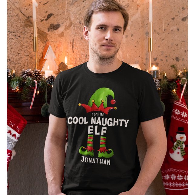 I am The Cool Naughty Elf Funny Elf T Shirt (Skapare uppladdad)