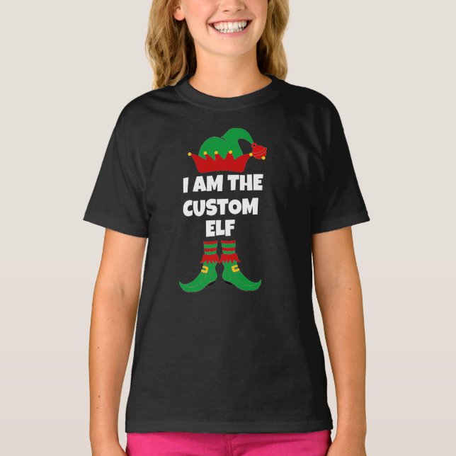 I Am The Custom Elf T Shirt (Framsida)