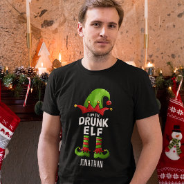 I am The Drunk Elf - Funny Christmas T Shirt