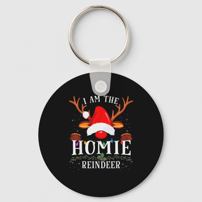 I Am The Homie Reindeer Christmas Family  Nyckelring (Framsida)
