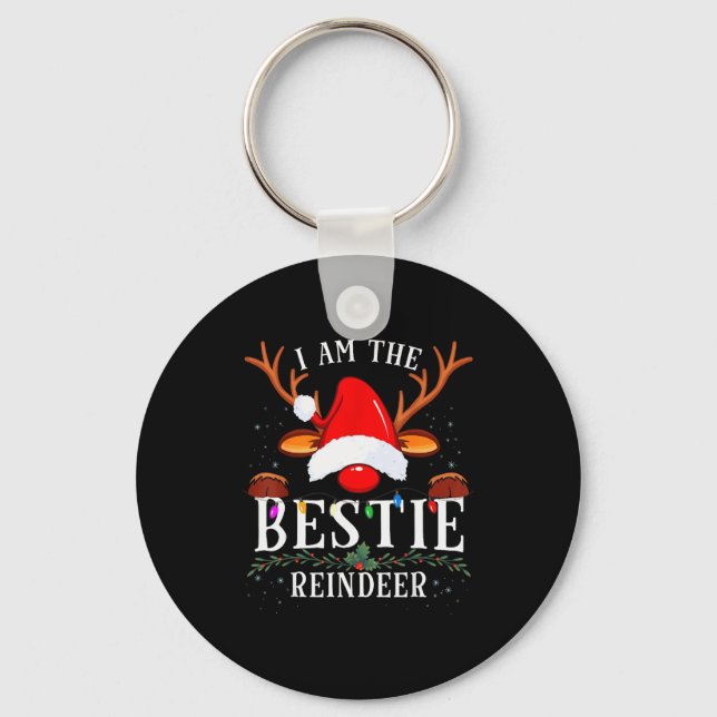 I Am The Ie Reindeer Christmas Family  Nyckelring (Framsida)
