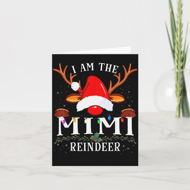 I Am The Mimi Reindeer Christmas Family  Kort (Framsida)