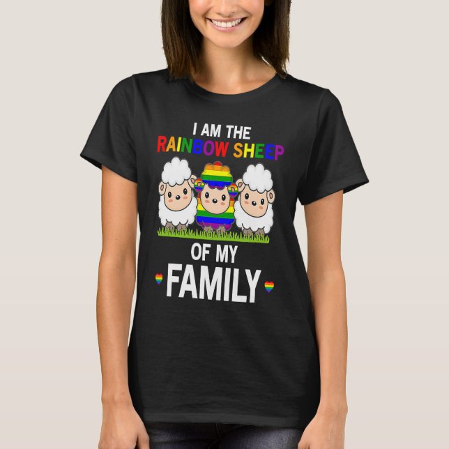 I Am The Rainbow Sheep Of My Family  Pride LGBT Fl T Shirt (Framsida)