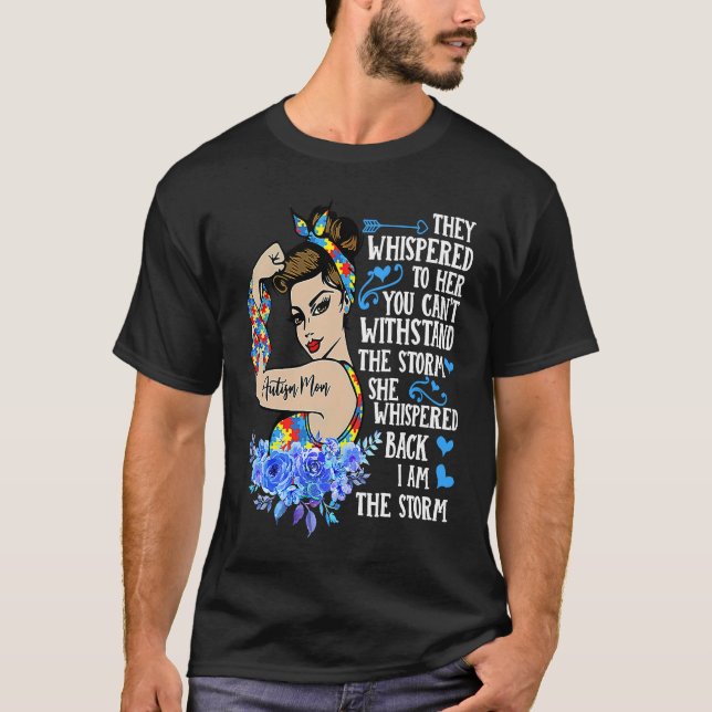 I Am The Storm Strong Woman Autism Awareness Puzzl T Shirt (Framsida)