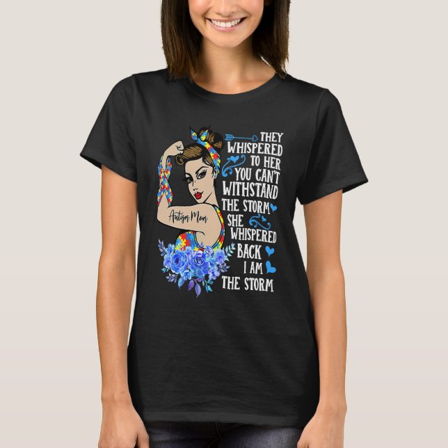 I Am The Storm Strong Woman Autism Awareness Puzzl T Shirt (Framsida)