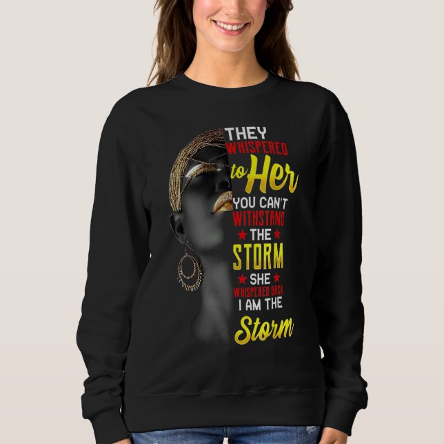 I Am The Strong African Queen Girls Black History  T Shirt (Framsida)