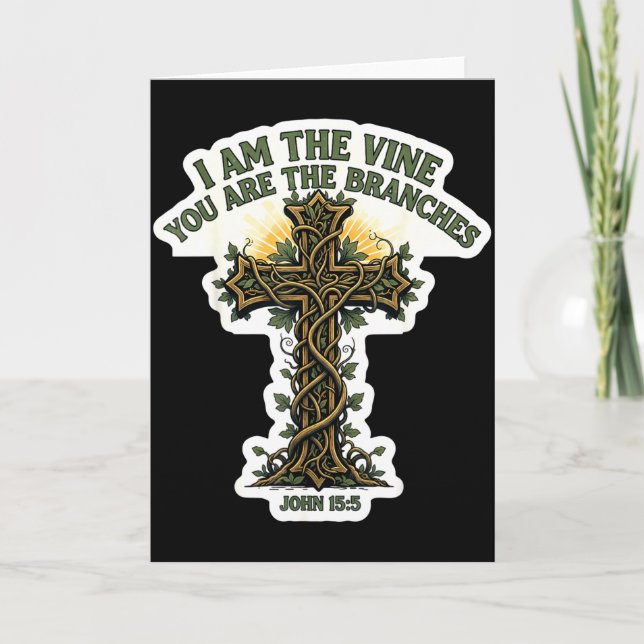 I Am The Vine You Are The Branches Christian Bible Kort (Framsida)