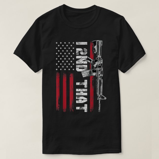 I andra ändringen Pro Gun American Flagga T Shirt (Design framsida)