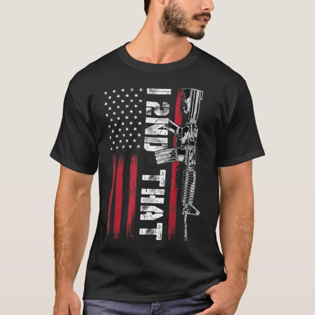I andra ändringen Pro Gun American Flagga T Shirt (Framsida)