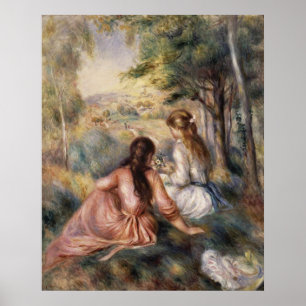 I äng~en Pierre-Auguste Renoir Poster