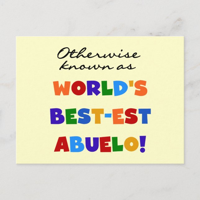 I annat fall känt som bästa Abuelo Vykort (Framsida)