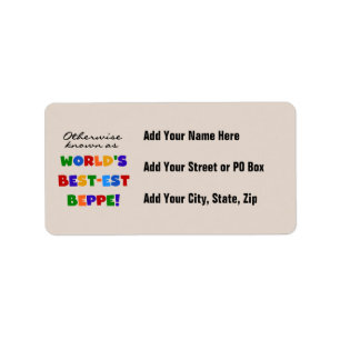 I annat fall känt som bästa Beppe Adressetikett