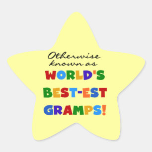 I annat fall känt som bästa Gramps Stjärnformat Klistermärke