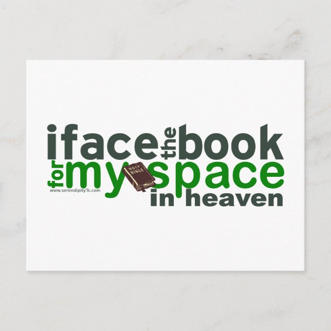 I Ansikte vid Bok för Myspace Vykort (Framsida)