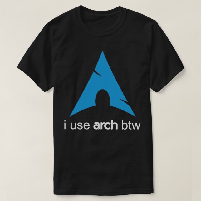 I använda Arch BTW Linux T Shirt (Design framsida)