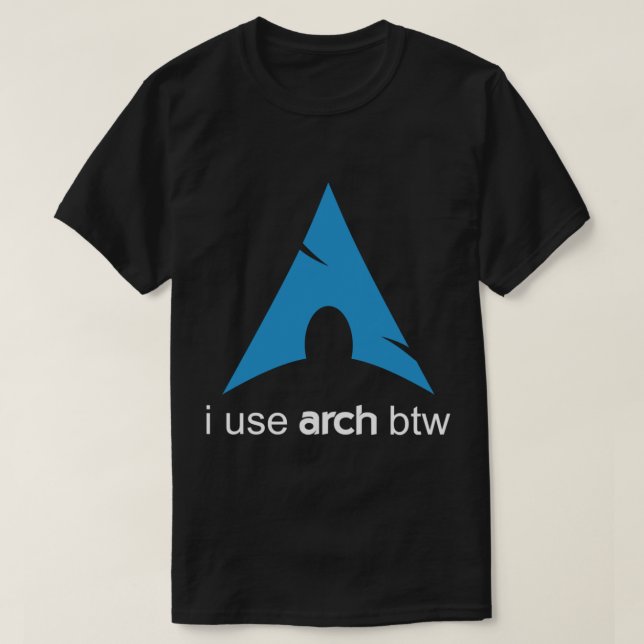 I använda Arch BTW Linux T Shirt (Design framsida)