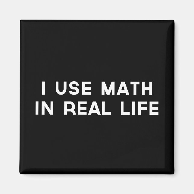I Använda Math in Real Life Magnet (Framsidan)