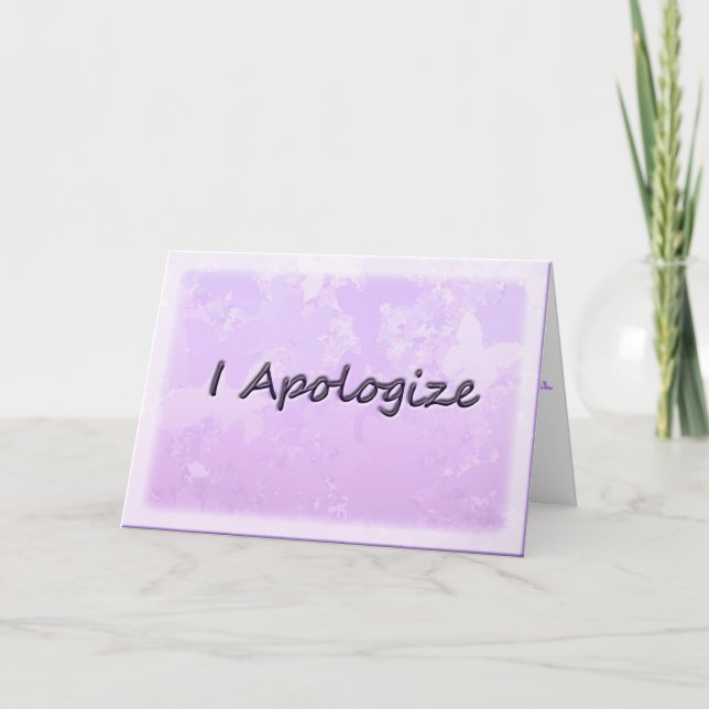 I Apologize Kort (Framsida)