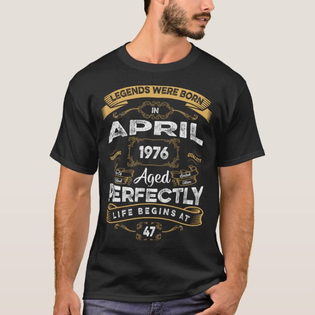 I april 1976 föddes 47:e födelsedagsljud. t shirt (Framsida)