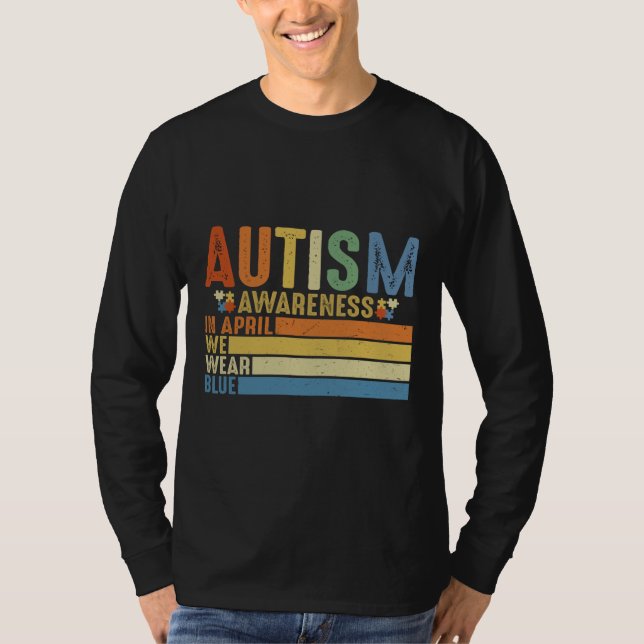 I april 2010 Bära vi blått för autismens medvetand T Shirt (Framsida)