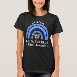 I april 2010 Bära vi blått för autismmedvetande kv T Shirt