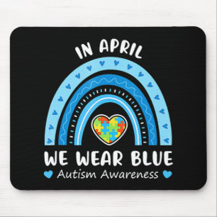 I april 2010 Bära vi Blue Rainbow Autism Awareness Musmatta