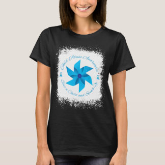 I April bär vi blått Autismmedvetenhetens månad Re T Shirt