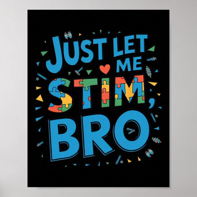 I april bär vi blått Låt mig bara stimmra Autism  Poster (Framsidan)